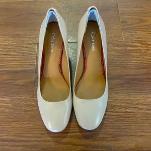 Calvin Klein beige heels size 7